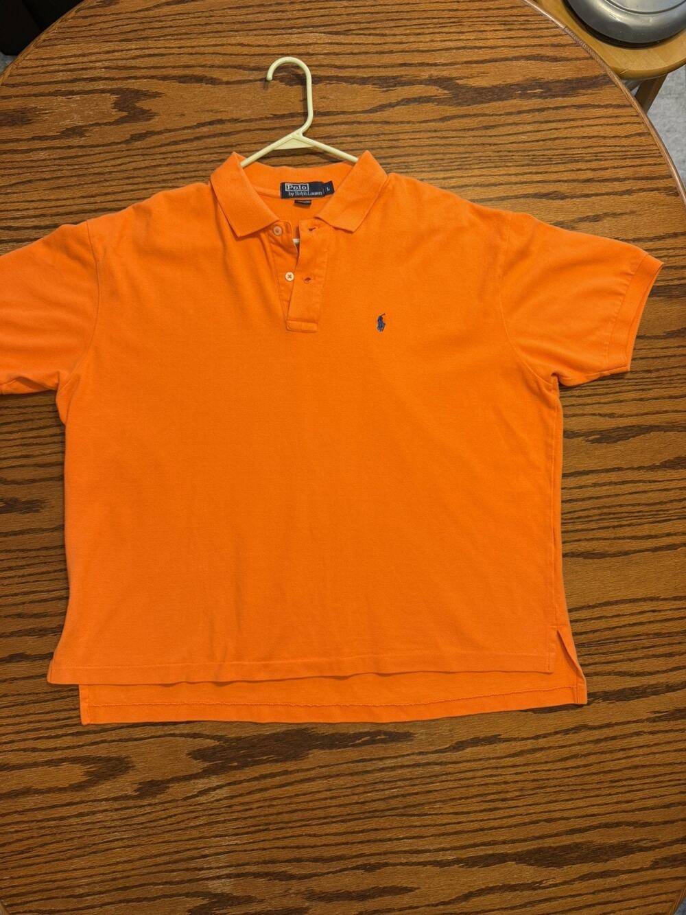 MENS POLO RALPH LAUREN SHORT SLEEVE BRIGHT ORANGE POLO SHIRT SIZE Large